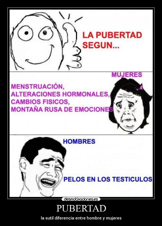 PUBERTAD - la sutil diferencia entre hombre y mujeres