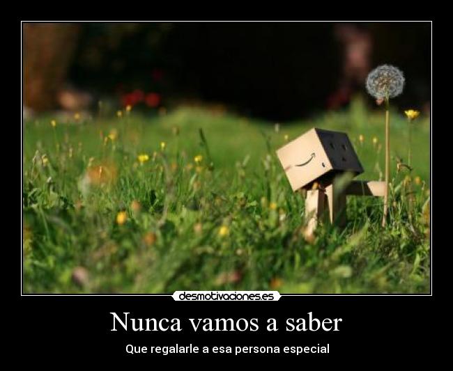 Nunca vamos a saber - Que regalarle a esa persona especial