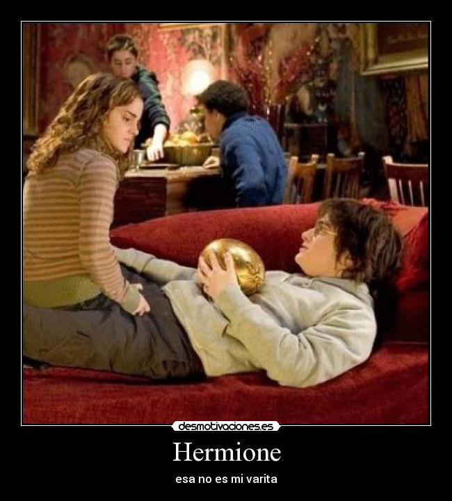 Hermione - esa no es mi varita