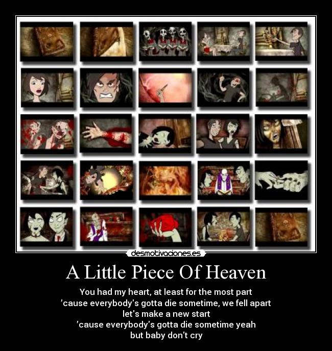 carteles little piece heaven avenged sevenfold desmotivaciones