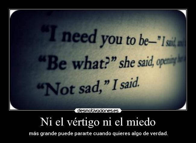 Ni el vértigo ni el miedo - 