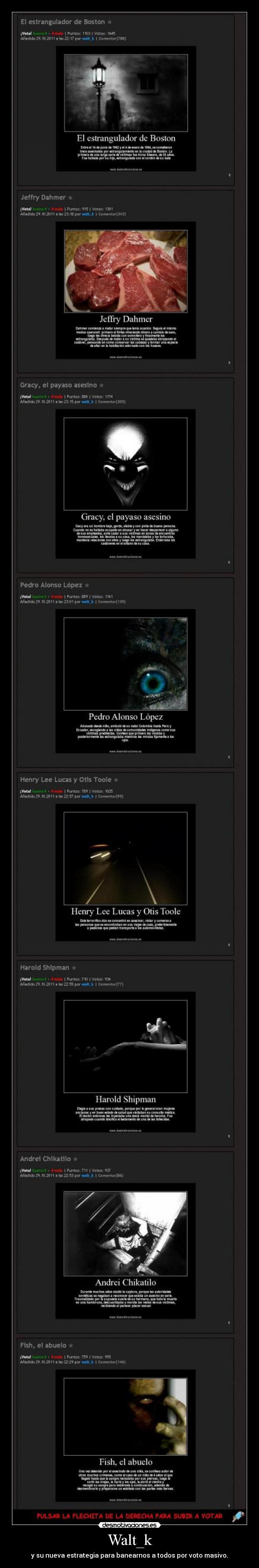 Walt_k - y su nueva estrategia para banearnos a todos por voto masivo.