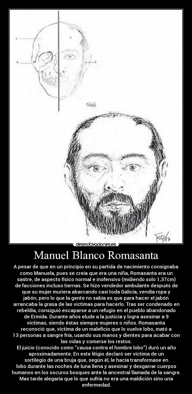 carteles romasanta asesino espanol sufria licantropia desmotivaciones