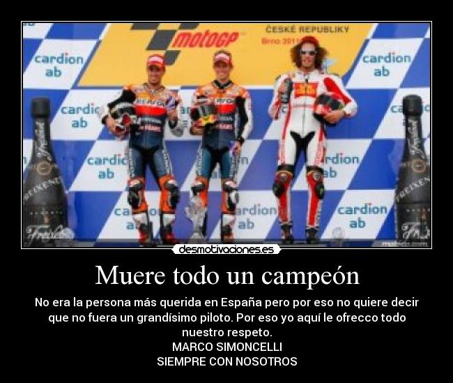 Muere todo un campeón -