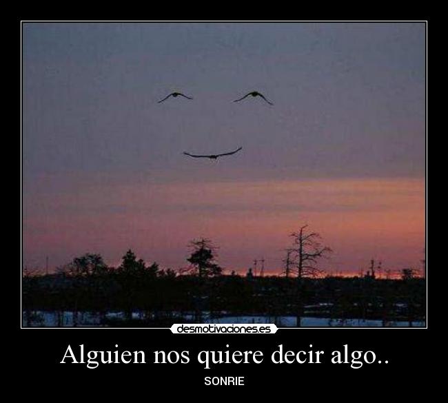 Alguien nos quiere decir algo.. -