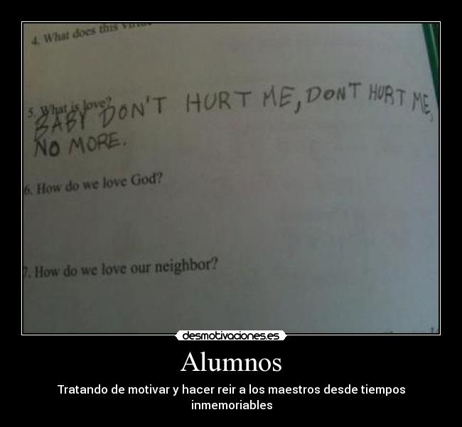 Alumnos - Tratando de motivar y hacer reir a los maestros desde tiempos inmemoriables