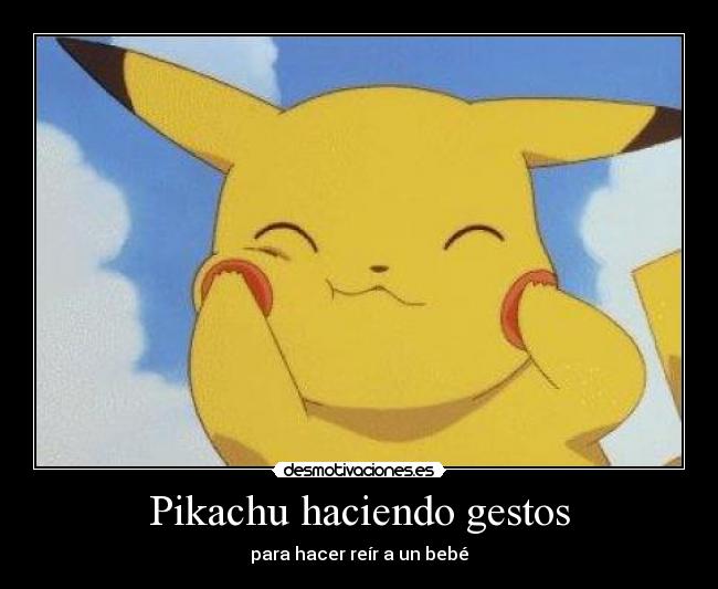 Pikachu haciendo gestos -