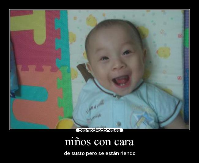 niños con cara - de susto pero se están riendo