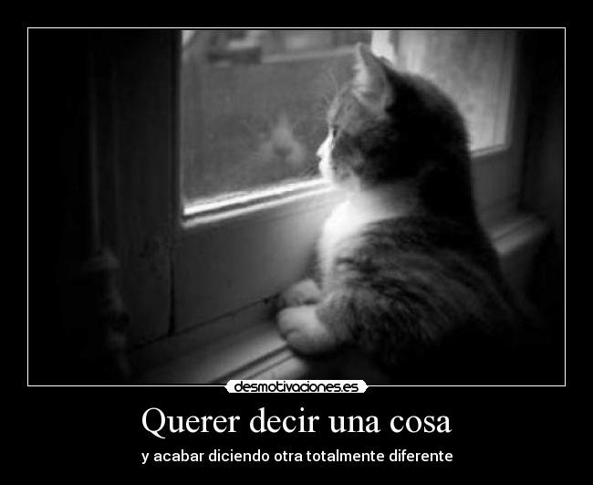 Querer decir una cosa -