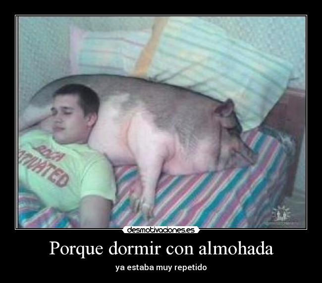 Porque dormir con almohada - ya estaba muy repetido