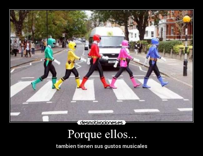 carteles power rangers the beatles desmotivaciones