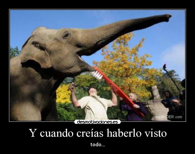 Y cuando creías haberlo visto - todo...