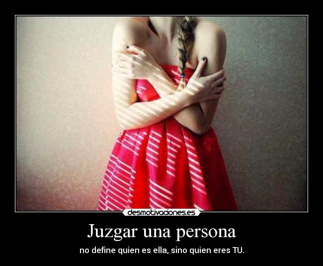 Juzgar una persona -