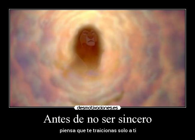 Antes de no ser sincero - 