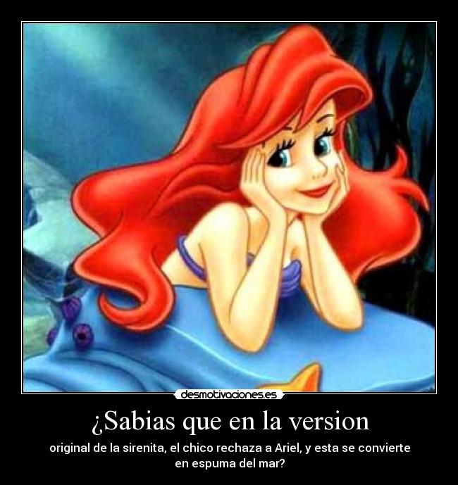 carteles sirenita ariel desmotivaciones
