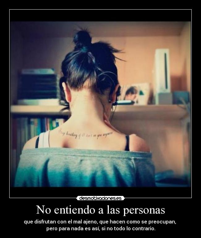 No entiendo a las personas - 