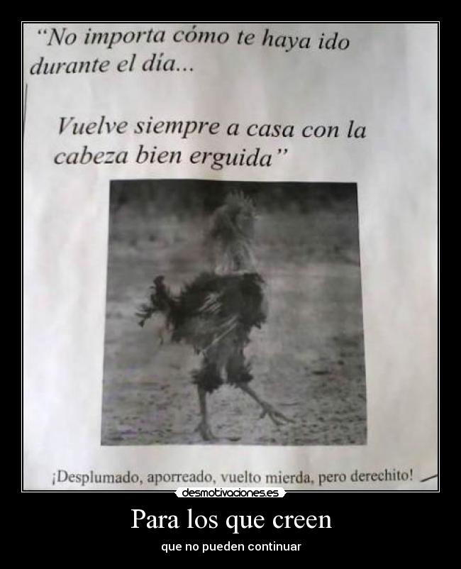 Para los que creen - 