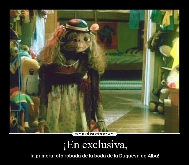 ¡En exclusiva, -