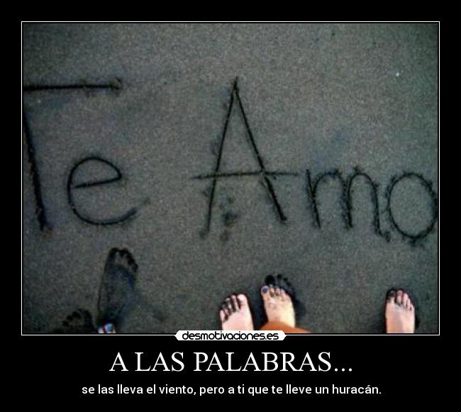 A LAS PALABRAS... -