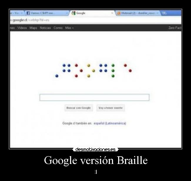 Google versión Braille -