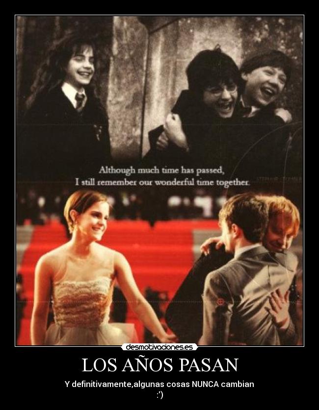 carteles harry ron hermione desmotivaciones
