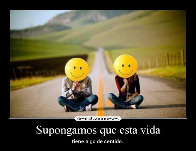 Supongamos que esta vida - tiene algo de sentido..