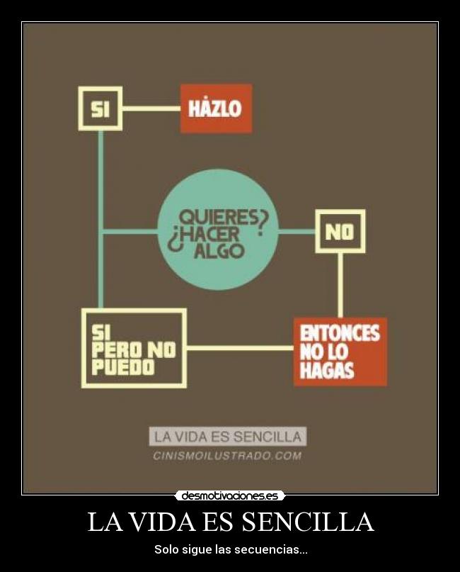 LA VIDA ES SENCILLA - Solo sigue las secuencias...