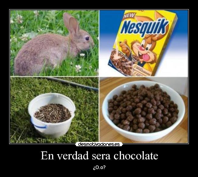 En verdad sera chocolate - ¿O.o?