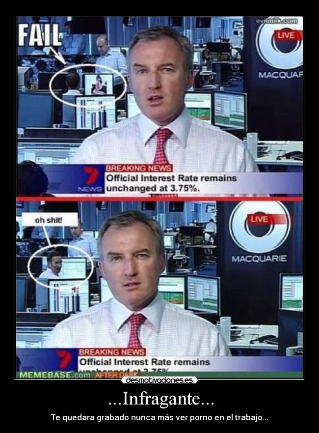 carteles grabado infragante porno computadora desmotivaciones