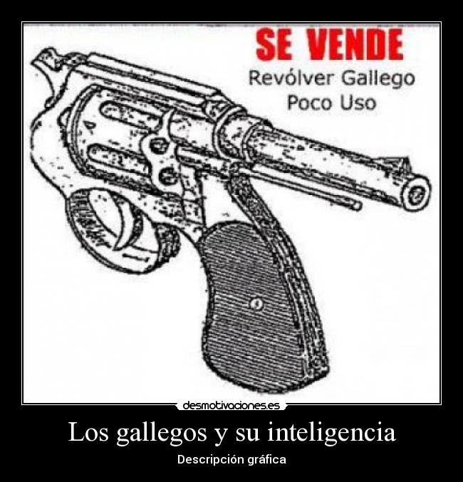 carteles gallegos revolver arma bang descripcion grafica desmotivaciones