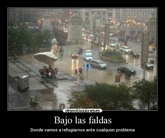 carteles bajo faldas desmotivaciones