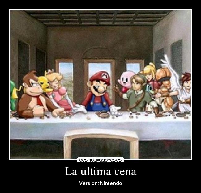carteles ultima cena nintendera desmotivaciones