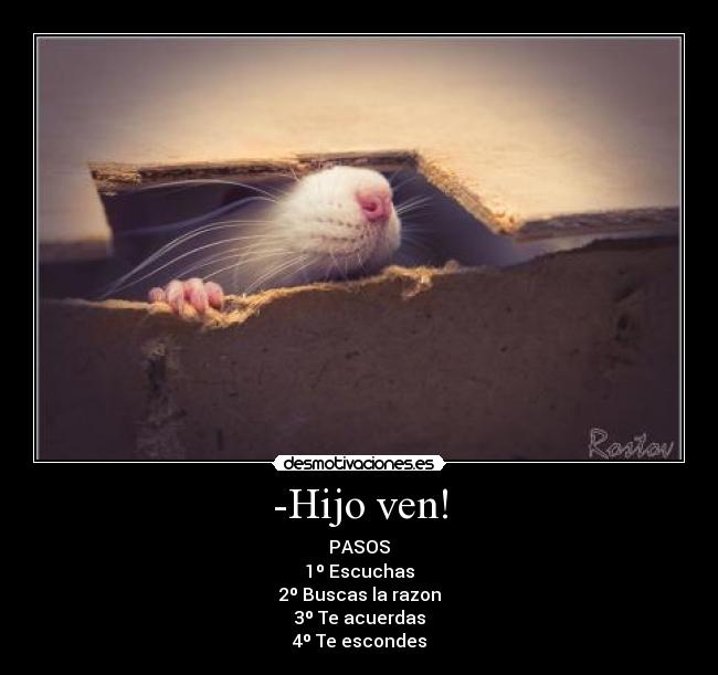 -Hijo ven! -