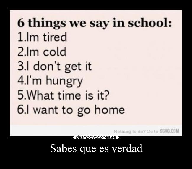 Sabes que es verdad -