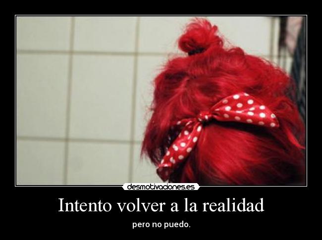 Intento volver a la realidad - 