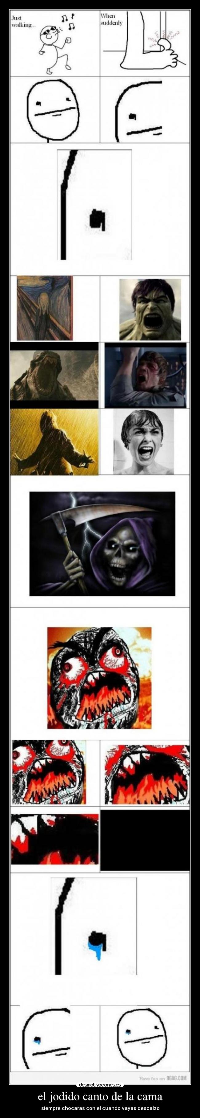 el jodido canto de la cama - siempre chocaras con el cuando vayas descalzo