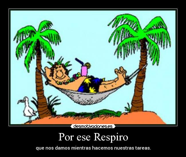 Por ese Respiro - que nos damos mientras hacemos nuestras tareas.