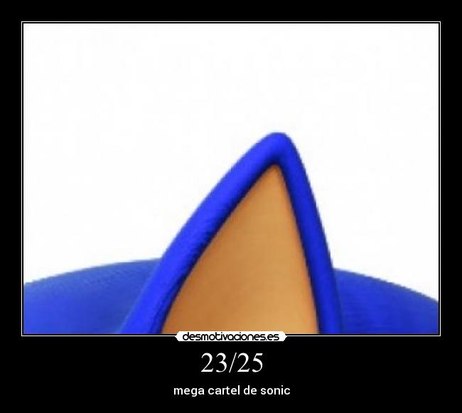 23/25 - mega cartel de sonic