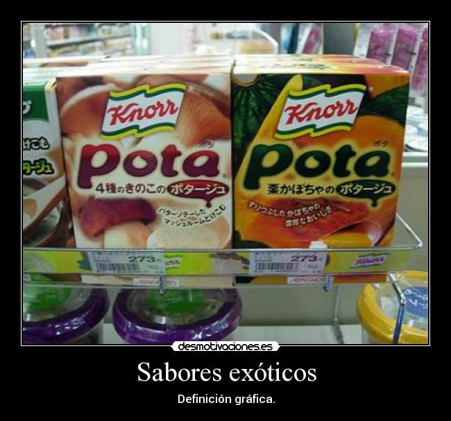 Sabores exóticos - Definición gráfica.