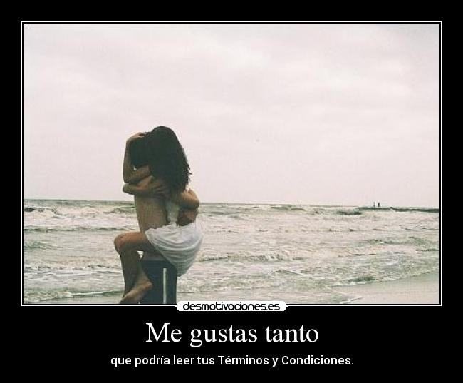 Me gustas tanto - que podría leer tus Términos y Condiciones.