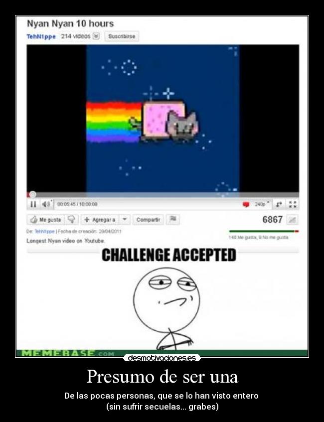 Presumo de ser una -