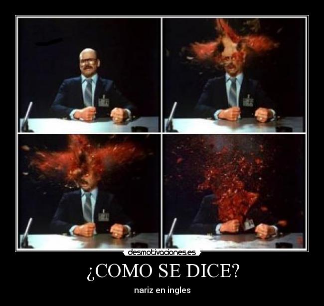 ¿COMO SE DICE? - nariz en ingles