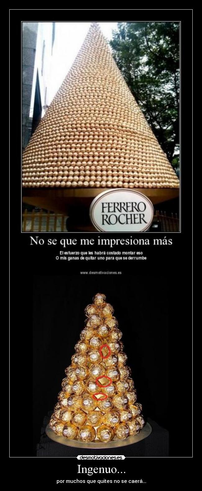 carteles ingenuo ferrero rocher piramide thor71 desmotivaciones