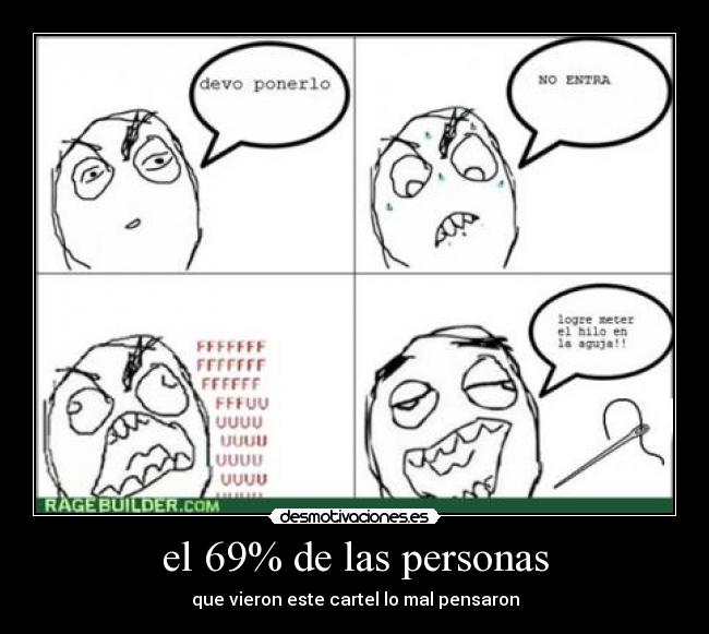 el 69% de las personas -