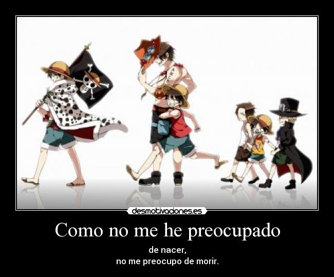 carteles one piece tener miedo desmotivaciones