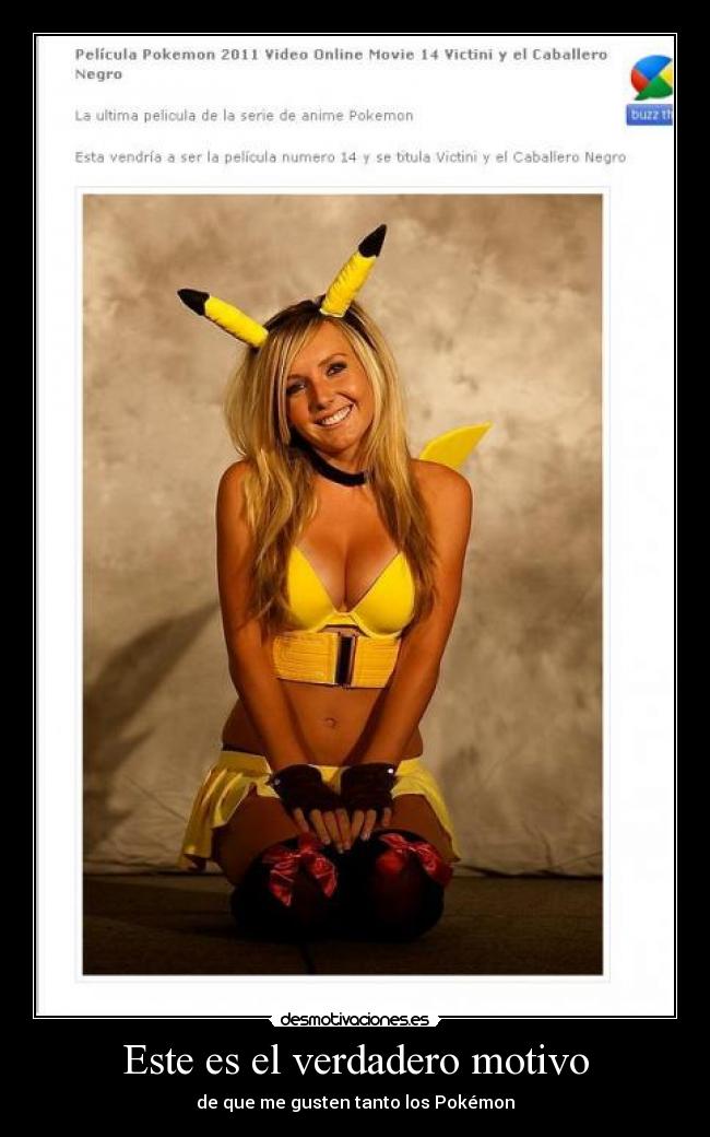 Este es el verdadero motivo - de que me gusten tanto los Pokémon