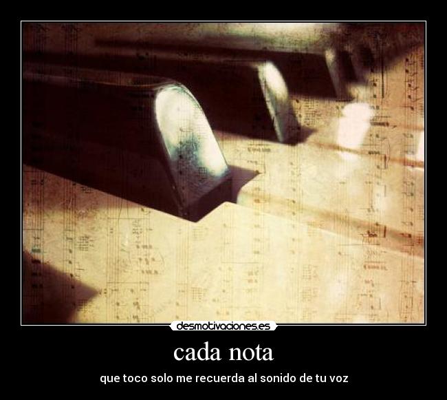 cada nota -