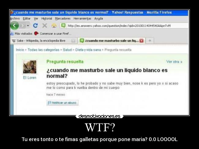 WTF? - Tu eres tonto o te fimas galletas porque pone maria? 0.0 LOOOOL
