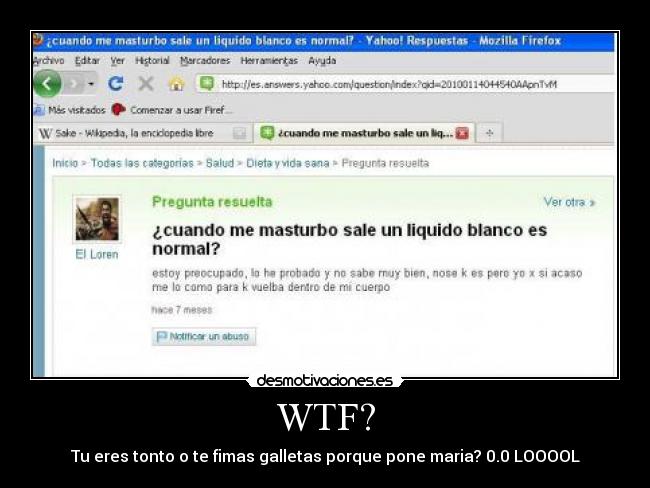 WTF? - Tu eres tonto o te fimas galletas porque pone maria? 0.0 LOOOOL