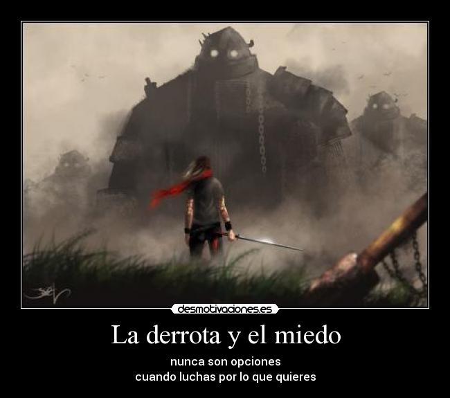 carteles miedo des nunca por vencido sucumbas miedo desmotivaciones